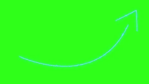 Animated blue electric arrow forming on a green screen background Stock Footage 335333518
