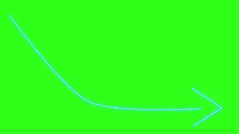 Animated blue electric arrow forming on a green screen background Stock Footage 335333526