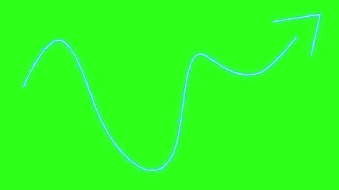 Animated blue electric arrow forming on a green screen background Stock Footage 335333897