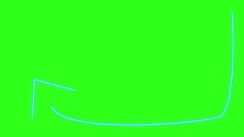 Animated blue electric arrow forming on a green screen background Stock-Footage 335333953