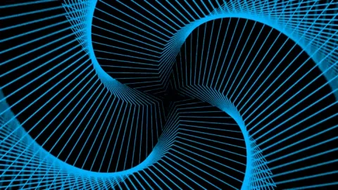 Animated blue four sided star Video stock 243269384