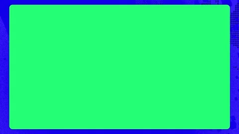 Animated Blue Frame Border with Green Screen Background slow for News and Tech 動画素材 337541566