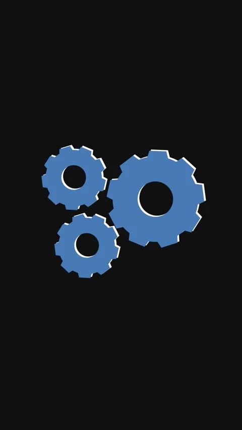 Animated blue gears meshing together, depicting connection and teamwork, te.. 库存影片 331811670