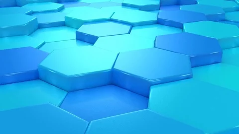 Animated Blue Honeycombs Stock Footage 72689290