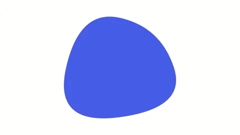 Animated Blue Liquid Abstract Minimal Play Button Shape Moving Smoothly on .. Vídeo Stock 329183230