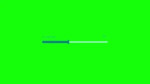 Animated Blue Loading Bar Progress Indicator Green Screen Stock Footage 341780588