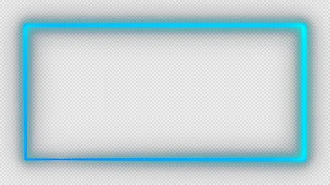 Animated Blue Neon Light Frame Looping Transparent Background Stock Footage 247455237