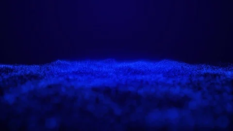 Animated blue particles glowing field Video stock 107965570