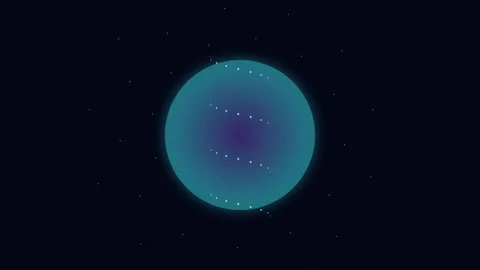 Animated blue planet in deep space stock footage 動画素材 344752242