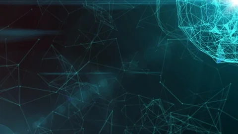 Animated Blue Plexus Futuristic Background Video Stock Footage 126740539