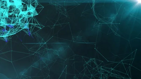 Animated Blue Plexus Futuristic Background Video Stock Footage 126740543