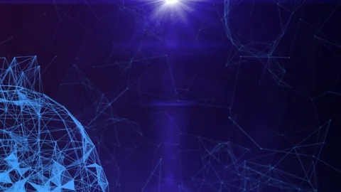 Animated Blue Plexus Futuristic Background Video Stock Footage 126740798