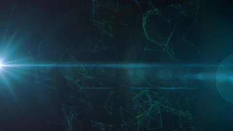 Animated Blue Plexus Futuristic Background Video #1 Stock Footage 126741268