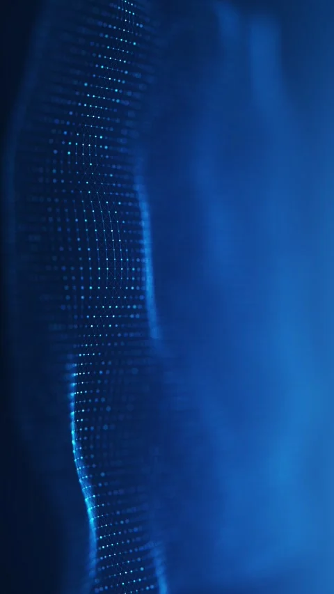 Animated blue presentation background, dots particles network Stock Footage 307856775