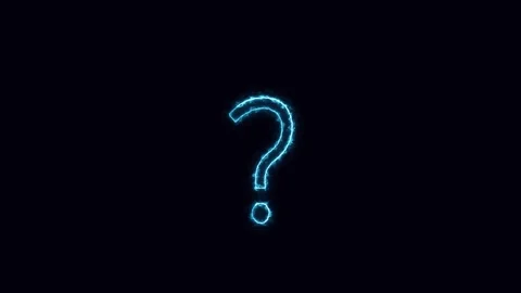 Animated blue question mark enigma myste... | Stock Video | Pond5