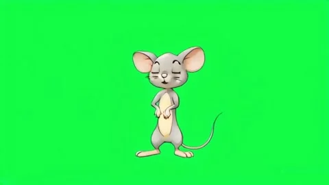 Animated blue rat isolate on green screen. Stock Footage 282994562