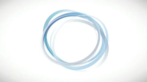 Animated Blue Rings Background with copy space Stock Footage 141498199