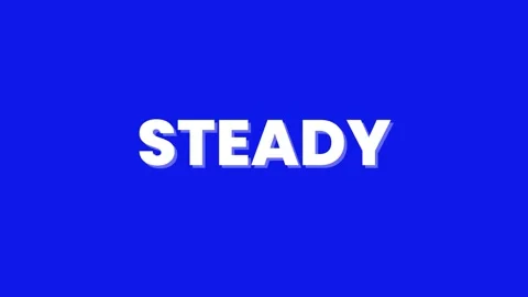 Animated blue screen video of ready, steady &amp; start writing in white Stock Footage 288492625