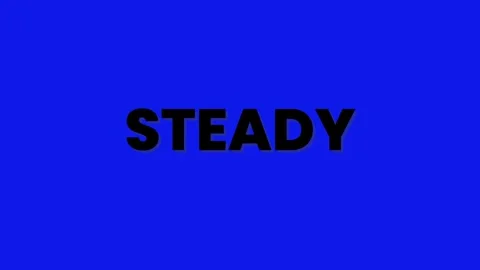 Animated blue screen video of ready, steady &amp; start writing in black Stock Footage 288492629