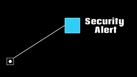 Animated blue square moving along a white line on a black background in a Stock Footage 339166784