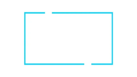 Animated blue square quote frame design for textual quotation, paraphrasing, Stock-Footage 340179391
