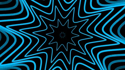 Animated blue ten sided star Stock Footage 243269381