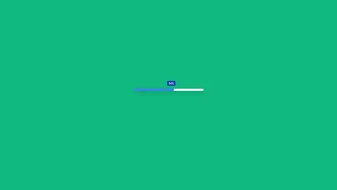 Animated Blue Upload Button Transformation to Success Checkmark Icon Stock Footage 346728091