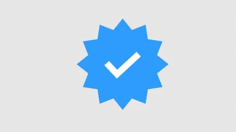 Animated Blue Verified Check Mark Badge Overlay Stock-Footage 347367944