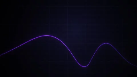 Animated blue wave line on black. Stock Footage 335347541