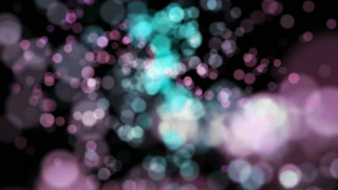 Animated blurry circles on a black background. 3d render Stock Footage 125714545
