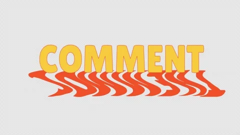 Animated bold cta button comment with dynamic distorted shadow Stock Footage 320245858