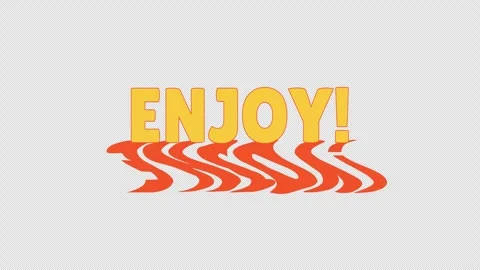 Animated bold cta button enjoy with dynamic distorted shadow Stock Footage 320245782