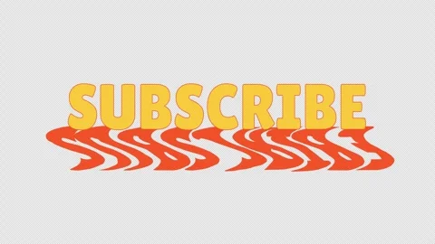 Animated bold cta button subscribe with dynamic distorted shadow Stock Footage 320246558