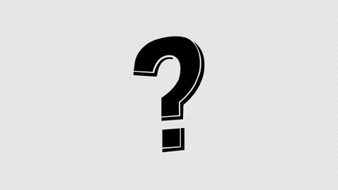 Animated Bold Question Mark Icon Graphic Motion Graphics Overlay Stock-Footage 347356508