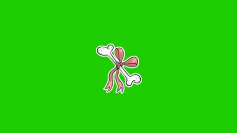 Animated Bone Motion Effect on Green Screen Stock Footage 341079122
