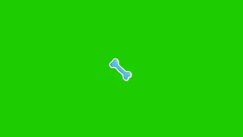 Animated Bone Motion Effect on Green Screen Stock Footage 341079132