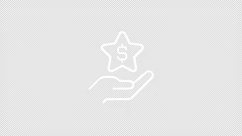Animated bonus white line ui icon Stock Footage 222941165
