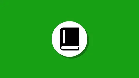 Animated book icon appears on green screen background for educational content Stock Footage 327762787