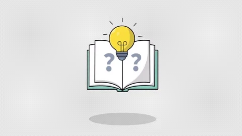 Animated Book with Lightbulb. Power of Knowledge Concept Video - Transparent Vídeos de archivo 279251766