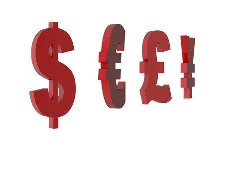 Animated Bouncing Currency Symbols Stock Footage 72232752