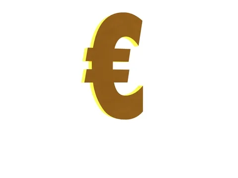 Animated Bouncing Euro Symbol Stock Footage 72232609
