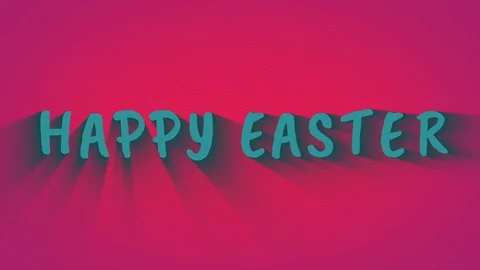 Animated bouncing letters "Happy Easter" Stock Footage 105987507