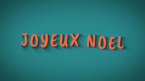 Animated bouncing letters "Joyeux Noel" Stock Footage 105986528