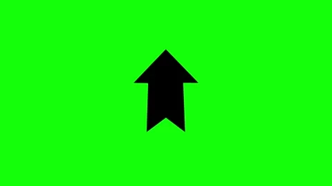 Animated bouncing slide up arrow on green background. Stock Footage 316246627