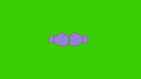 Animated Boxing Gloves Punch Motion Stock Footage 340607638