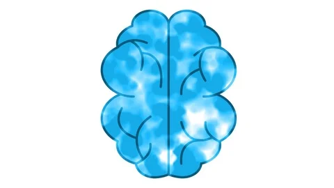Animated Brain Icon Stock Footage 79054511