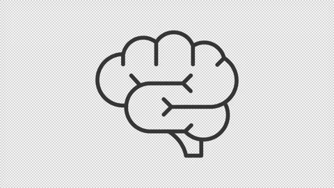 Animated brain icon Stock Footage 288072162