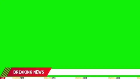 Animated breaking news lower third 4k green screen Vidéo 279259915