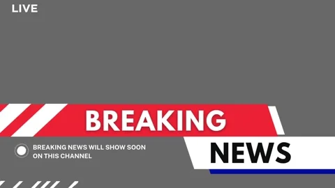 Animated breaking news text emergency intro alert broadcast Stock Footage 305244635