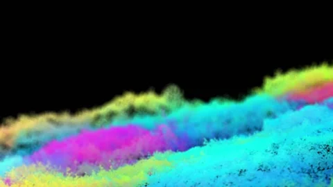 Animated Bright Landscape of Particles Stock Footage 199284867